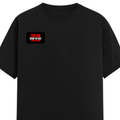Female Classic Crew T-Shirt | Women's Regular Fit | 180 GSM Bio-Washed Cotton | Double Stitched, Pre-Shrunk | Personalized | DTG | Bold | Individuality | Rebellion | Everyday | Assertive - right pocket - Black - mockup 4