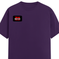 Female Classic Crew T-Shirt | Women's Regular Fit | 180 GSM Bio-Washed Cotton | Double Stitched, Pre-Shrunk | Personalized | DTG | Bold | Individuality | Rebellion | Everyday | Assertive - right pocket - Purple - mockup 4