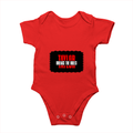 Rompers | Regular Fit Baby & Toddler | Bio-Washed Cotton | Double Stitched, Pre-Shrunk | Unisex | Personalized | DTG | Bold | Individuality | Rebellion | Everyday | Assertive - front - Red - mockup 1