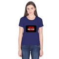 Women's Classic Crew T-Shirt | Regular Fit | 180 GSM Bio-Washed Cotton | DTF Print Ready | Double Stitched, Pre-Shrunk | Personalized | DTF | Bold | Individuality | Rebellion | Everyday | Assertive - front - Royal Blue - mockup 1
