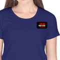 Women's Classic Crew T-Shirt | Regular Fit | 180 GSM Bio-Washed Cotton | DTF Print Ready | Double Stitched, Pre-Shrunk | Personalized | DTF | Bold | Individuality | Rebellion | Everyday | Assertive - left pocket - Royal Blue - mockup 3