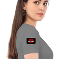 Women's Classic Crew T-Shirt | Regular Fit | 180 GSM Bio-Washed Cotton | DTF Print Ready | Double Stitched, Pre-Shrunk | Personalized | DTF | Bold | Individuality | Rebellion | Everyday | Assertive - right sleeve - Charcoal Melange - mockup 6