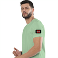 Men's Classic Crew T-Shirt | Regular Fit | 180 GSM Bio-Washed Cotton | DTF Print Ready | Pre-Shrunk, Durable | Personalized | DTF | Bold | Individuality | Rebellion | Everyday | Assertive - left sleeve - Jade - mockup 5