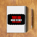 NotePad | A5 Size | Digital Print | 120 Pages | Unisex | Personalized | Bold | Individuality | Rebellion | Everyday | Assertive - back - White - mockup 2