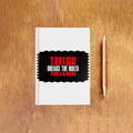 NotePad | A5 Size | Digital Print | 120 Pages | Unisex | Personalized | Bold | Individuality | Rebellion | Everyday | Assertive - front_2 - White - mockup 3