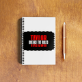 NotePad | A5 Size | Digital Print | 120 Pages | Unisex | Personalized | Bold | Individuality | Rebellion | Everyday | Assertive - front_3 - White - mockup 5