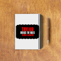 NotePad | A5 Size | Digital Print | 120 Pages | Unisex | Personalized | Bold | Individuality | Rebellion | Everyday | Assertive - back_3 - White - mockup 6