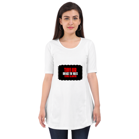 Female Maternity Dress | Regular Fit | Bio-Washed Cotton Blend | Double Stitched Seam | Women | Personalized | DTF | Bold | Individuality | Rebellion | Everyday | Assertive - front - White - mockup 1