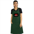 Apron | Onesize Unisex Adult | Cotton DTG Printed | Pockets & Adjustable Straps | Personalized | DTG | Bold | Individuality | Rebellion | Everyday | Assertive - front - Bottle Green - mockup 1