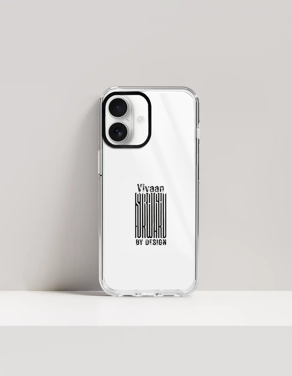 Hard Clear Case | iPhone | TPU Sides & PC Back | Detachable Camera Protector, Scratch-Proof | Unisex | Personalized | Typographic | Self-identity | Everyday | Assertive - front_17 - 17 - mockup 1