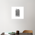 Acrylic Poster | 3mm Glossy Finish | UV Printed | Self-Adhesive Wall Mount | Unisex | Personalized | Typographic | Self-identity | Everyday | Assertive - front_3 - 12x12Inch - White - mockup 3