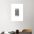 Acrylic Poster | 3mm Glossy Finish | UV Printed | Self-Adhesive Wall Mount | Unisex | Personalized | Typographic | Self-identity | Everyday | Assertive - front_5 - A3 Poster - White - mockup 5