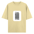Oversized Standard T-Shirt | Unisex Relaxed Fit | 100% Super Combed Cotton DTG | Soft, Breathable & Durable | Adult | Personalized | DTG | Typographic | Self-identity | Everyday | Assertive - front - Beige - mockup 1