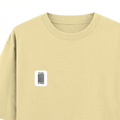 Oversized Standard T-Shirt | Unisex Relaxed Fit | 100% Super Combed Cotton DTG | Soft, Breathable & Durable | Adult | Personalized | DTG | Typographic | Self-identity | Everyday | Assertive - left pocket - Beige - mockup 3