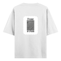 Oversized Standard T-Shirt | Unisex Oversized Fit | 180 GSM 100% Super Combed Cotton | DTF Print | Soft & Durable | Personalized | DTF | Typographic | Self-identity | Everyday | Assertive - back - White - mockup 2