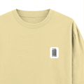 Oversized Standard T-Shirt | Unisex Oversized Fit | 180 GSM 100% Super Combed Cotton | DTF Print | Soft & Durable | Personalized | DTF | Typographic | Self-identity | Everyday | Assertive - right pocket - Beige - mockup 4