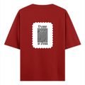 Oversized Classic T-Shirt | Unisex Oversized Fit | 100% Super-Combed Cotton | Pre-Shrunk & Ribbed Neck | Adults | Personalized | DTG | Typographic | Self-identity | Everyday | Assertive - back - Red - mockup 2
