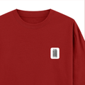 Oversized Classic T-Shirt | Unisex Oversized Fit | 100% Super-Combed Cotton | Pre-Shrunk & Ribbed Neck | Adults | Personalized | DTG | Typographic | Self-identity | Everyday | Assertive - right pocket - Red - mockup 4