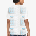 Kids Sports T-Shirt | Unisex Fit | 170 GSM Polyester | Sublimation Printed | Breathable & Fade-Proof | Boys & Girls | Personalized | Minimal | Favorite Individuals | General | Affectionate - back - White - mockup 3