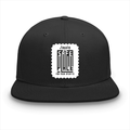 Classic Snapback Cap | Adjustable One-Size | Heavy Cotton DTG Printed | Flat Brim Structured | Unisex Adults | Personalized | DTG | Typographic | Trust | Secrets | Everyday - front - Black - mockup 1