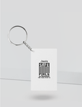 Keychain | Rectangle, Square, Slim Options | Acrylic UV Printed | Fade-Proof, Glossy Finish | Unisex | Personalized | Typographic | Trust | Secrets | Everyday - front_Rectangle - Rectangle - White - mockup 3