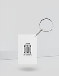 Keychain | Rectangle, Square, Slim Options | Acrylic UV Printed | Fade-Proof, Glossy Finish | Unisex | Personalized | Typographic | Trust | Secrets | Everyday - back_Rectangle - White - mockup 4