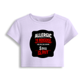 Female Baby Tee | Cropped Fit, Gen Z | 95% Cotton 5% Spandex, DTG | Stretchable, Breathable, Pre-Shrunk | Women | Personalized | DTG | Grunge | Assertiveness | Everyday | Assertive - front - Lavender - mockup 1