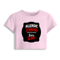 Female Baby Tee | Cropped Fit, Gen Z | 95% Cotton 5% Spandex, DTG | Stretchable, Breathable, Pre-Shrunk | Women | Personalized | DTG | Grunge | Assertiveness | Everyday | Assertive - front - Light Baby Pink - mockup 1