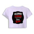 Female Baby Tee | Cropped Fit, Gen Z | 95% Cotton 5% Spandex, DTG | Stretchable, Breathable, Pre-Shrunk | Women | Personalized | DTG | Grunge | Assertiveness | Everyday | Assertive - back - Lavender - mockup 2