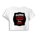 Female Baby Tee | Cropped Fit, Gen Z | 95% Cotton 5% Spandex, DTG | Stretchable, Breathable, Pre-Shrunk | Women | Personalized | DTG | Grunge | Assertiveness | Everyday | Assertive - back - White - mockup 2