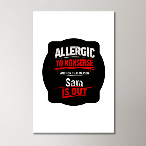Acrylic Poster | 3mm Glossy Finish | UV Printed | Self-Adhesive Wall Mount | Unisex | Personalized | Grunge | Assertiveness | Everyday | Assertive - front_2 - 16x24Inch - White - mockup 2