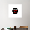 Acrylic Poster | 3mm Glossy Finish | UV Printed | Self-Adhesive Wall Mount | Unisex | Personalized | Grunge | Assertiveness | Everyday | Assertive - front_4 - 16x16In - White - mockup 4