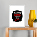 Framed Poster | Multiple Sizes | 300 GSM Art Paper | Laminated, Fade-Proof, 1-inch Frame | Unisex Home Decor | Personalized | DTG | Grunge | Assertiveness | Everyday | Assertive - front_A4 Frame Poster - A4 Frame Poster - mockup 13