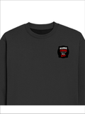 Oversized Sweatshirt | Roomy Relaxed Fit | 400 GSM Cotton Blend | Pre-Shrunk Drop Shoulder | Unisex Adult | Personalized | DTF | Grunge | Assertiveness | Everyday | Assertive - left pocket - Black - mockup 3