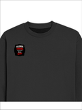 Oversized Sweatshirt | Roomy Relaxed Fit | 400 GSM Cotton Blend | Pre-Shrunk Drop Shoulder | Unisex Adult | Personalized | DTF | Grunge | Assertiveness | Everyday | Assertive - right pocket - Black - mockup 4