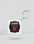 Keychain | Rectangle, Square, Slim Options | Acrylic UV Printed | Fade-Proof, Glossy Finish | Unisex | Personalized | Grunge | Assertiveness | Everyday | Assertive - back_Square - White - mockup 2