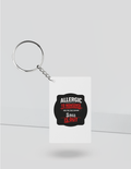 Keychain | Rectangle, Square, Slim Options | Acrylic UV Printed | Fade-Proof, Glossy Finish | Unisex | Personalized | Grunge | Assertiveness | Everyday | Assertive - front_Rectangle - Rectangle - White - mockup 3