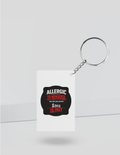 Keychain | Rectangle, Square, Slim Options | Acrylic UV Printed | Fade-Proof, Glossy Finish | Unisex | Personalized | Grunge | Assertiveness | Everyday | Assertive - back_Rectangle - White - mockup 4