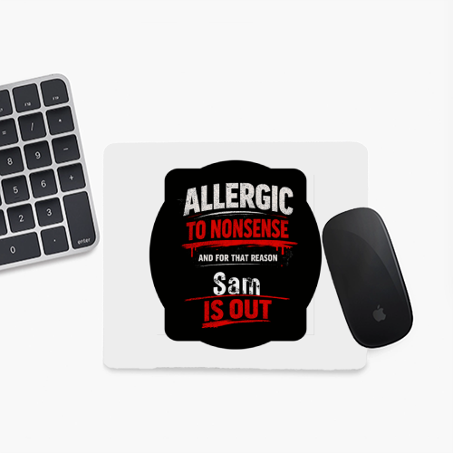 Mouse Pad | Unisex Adults | Sublimation Print | 3mm Thick, Skid-Proof, Fade-Proof | Personalized | Grunge | Assertiveness | Everyday | Assertive - front - Square - White - mockup 1