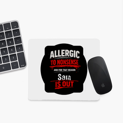 Mouse Pad | Unisex Adults | Sublimation Print | 3mm Thick, Skid-Proof, Fade-Proof | Personalized | Grunge | Assertiveness | Everyday | Assertive - front - Square - White - mockup 1