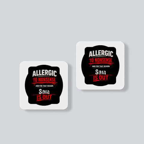 Fridge Magnet | Square | Durable Acrylic | UV Print, Strong Hold | Home & Living, Unisex | Personalized | Grunge | Assertiveness | Everyday | Assertive - front - White - mockup 1