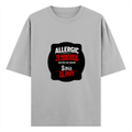 Oversized Classic T-Shirt | Unisex Fit | 100% Super-Combed Cotton | Pre-Shrunk, Double-Stitched | Adults | Personalized | DTF | Grunge | Assertiveness | Everyday | Assertive - front - Grey Melange - mockup 1