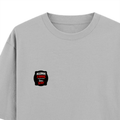 Oversized Classic T-Shirt | Unisex Fit | 100% Super-Combed Cotton | Pre-Shrunk, Double-Stitched | Adults | Personalized | DTF | Grunge | Assertiveness | Everyday | Assertive - left pocket - Grey Melange - mockup 3