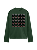 Male Full Sleeve T-Shirt | Regular Fit Men's | 180 GSM Bio-Washed Cotton Blend | DTG Print | Double Stitched Seam, Ribbed Neck | Personalized | DTG | Grunge | Assertiveness | Everyday | Assertive - front - Bottle Green - mockup 1