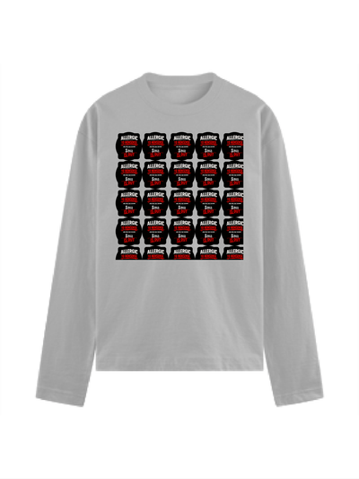 Male Full Sleeve T-Shirt | Regular Fit Men's | 180 GSM Bio-Washed Cotton Blend | DTG Print | Double Stitched Seam, Ribbed Neck | Personalized | DTG | Grunge | Assertiveness | Everyday | Assertive - front - Grey Melange - mockup 1