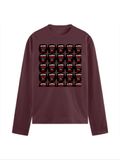 Male Full Sleeve T-Shirt | Regular Fit Men's | 180 GSM Bio-Washed Cotton Blend | DTG Print | Double Stitched Seam, Ribbed Neck | Personalized | DTG | Grunge | Assertiveness | Everyday | Assertive - front - Maroon - mockup 1