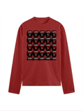 Male Full Sleeve T-Shirt | Regular Fit Men's | 180 GSM Bio-Washed Cotton Blend | DTG Print | Double Stitched Seam, Ribbed Neck | Personalized | DTG | Grunge | Assertiveness | Everyday | Assertive - front - Red - mockup 1