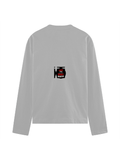 Male Full Sleeve T-Shirt | Regular Fit Men's | 180 GSM Bio-Washed Cotton Blend | DTG Print | Double Stitched Seam, Ribbed Neck | Personalized | DTG | Grunge | Assertiveness | Everyday | Assertive - back - Grey Melange - mockup 2