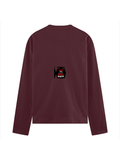 Male Full Sleeve T-Shirt | Regular Fit Men's | 180 GSM Bio-Washed Cotton Blend | DTG Print | Double Stitched Seam, Ribbed Neck | Personalized | DTG | Grunge | Assertiveness | Everyday | Assertive - back - Maroon - mockup 2