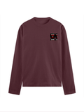 Male Full Sleeve T-Shirt | Regular Fit Men's | 180 GSM Bio-Washed Cotton Blend | DTG Print | Double Stitched Seam, Ribbed Neck | Personalized | DTG | Grunge | Assertiveness | Everyday | Assertive - left pocket - Maroon - mockup 3